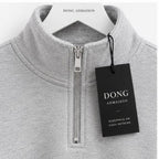 Suéter Masculino Essential Quarter-Zip Cinza  Elegância em cada detalhe